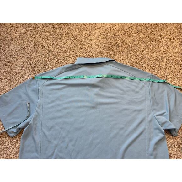 Nike Golf DRI-FIT collard  Shirt, size 3XL; Light Blue - Picture 4 of 7